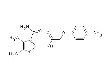 4,5-dimethyl-2-{[(4-methylphenoxy)acetyl]amino}-3-thiophenecarboxamide