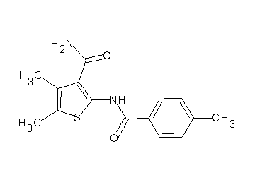 4,5-dimethyl-2-[(4-methylbenzoyl)amino]-3-thiophenecarboxamide