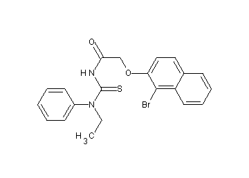 2-[(1-bromo-2-naphthyl)oxy]-N-{[ethyl(phenyl)amino]carbonothioyl}acetamide