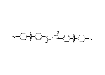 N,N'-bis{4-[(4-methyl-1-piperidinyl)sulfonyl]phenyl}succinamide