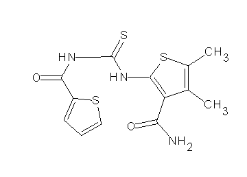 N-({[3-(aminocarbonyl)-4,5-dimethyl-2-thienyl]amino}carbonothioyl)-2-thiophenecarboxamide