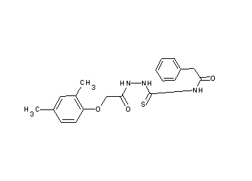 N-({2-[(2,4-dimethylphenoxy)acetyl]hydrazino}carbonothioyl)-2-phenylacetamide