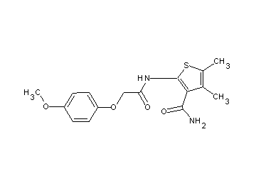 2-{[(4-methoxyphenoxy)acetyl]amino}-4,5-dimethyl-3-thiophenecarboxamide