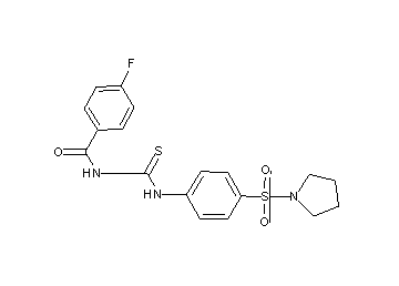 4-fluoro-N-({[4-(1-pyrrolidinylsulfonyl)phenyl]amino}carbonothioyl)benzamide