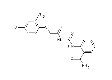 2-[({[(4-bromo-2-methylphenoxy)acetyl]amino}carbonothioyl)amino]benzamide