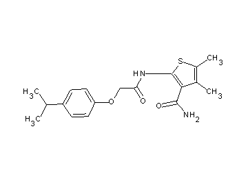 2-{[(4-isopropylphenoxy)acetyl]amino}-4,5-dimethyl-3-thiophenecarboxamide