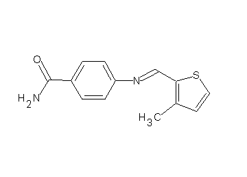 4-{[(3-methyl-2-thienyl)methylene]amino}benzamide