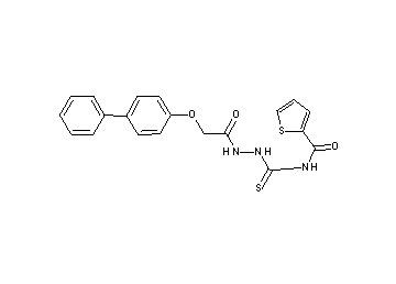 N-({2-[(4-biphenylyloxy)acetyl]hydrazino}carbonothioyl)-2-thiophenecarboxamide