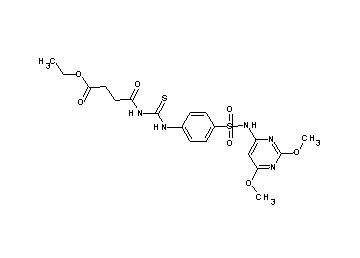 ethyl 4-({[(4-{[(2,6-dimethoxy-4-pyrimidinyl)amino]sulfonyl}phenyl)amino]carbonothioyl}amino)-4-oxobutanoate