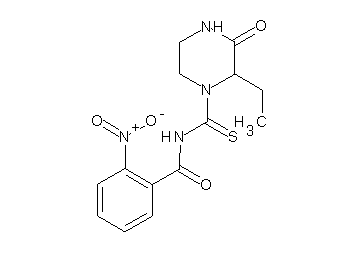 N-[(2-ethyl-3-oxo-1-piperazinyl)carbonothioyl]-2-nitrobenzamide