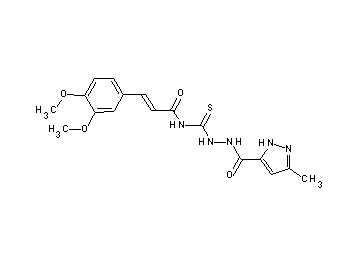 3-(3,4-dimethoxyphenyl)-N-({2-[(3-methyl-1H-pyrazol-5-yl)carbonyl]hydrazino}carbonothioyl)acrylamide