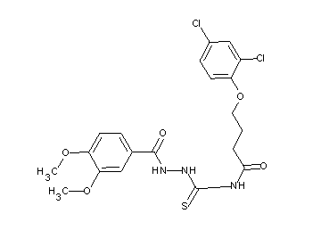 4-(2,4-dichlorophenoxy)-N-{[2-(3,4-dimethoxybenzoyl)hydrazino]carbonothioyl}butanamide