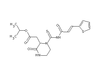 isopropyl [3-oxo-1-({[3-(2-thienyl)acryloyl]amino}carbonothioyl)-2-piperazinyl]acetate