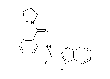 3-chloro-N-[2-(1-pyrrolidinylcarbonyl)phenyl]-1-benzothiophene-2-carboxamide