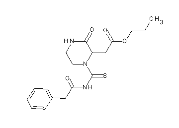 propyl (3-oxo-1-{[(phenylacetyl)amino]carbonothioyl}-2-piperazinyl)acetate