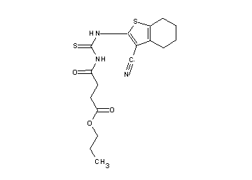 propyl 4-({[(3-cyano-4,5,6,7-tetrahydro-1-benzothien-2-yl)amino]carbonothioyl}amino)-4-oxobutanoate