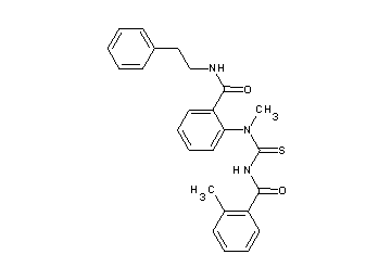 2-methyl-N-{[methyl(2-{[(2-phenylethyl)amino]carbonyl}phenyl)amino]carbonothioyl}benzamide