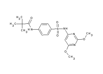 N-(4-{[(2,6-dimethoxy-4-pyrimidinyl)amino]sulfonyl}phenyl)-2,2-dimethylpropanamide