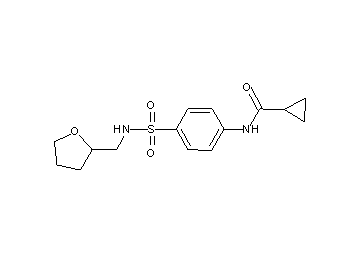 N-(4-{[(tetrahydro-2-furanylmethyl)amino]sulfonyl}phenyl)cyclopropanecarboxamide