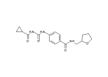 4-({[(cyclopropylcarbonyl)amino]carbonothioyl}amino)-N-(tetrahydro-2-furanylmethyl)benzamide