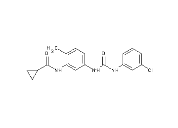 N-[5-({[(3-chlorophenyl)amino]carbonyl}amino)-2-methylphenyl]cyclopropanecarboxamide