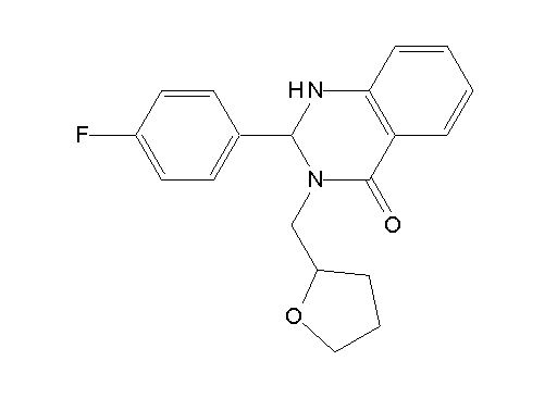 2-(4-fluorophenyl)-3-(tetrahydro-2-furanylmethyl)-2,3-dihydro-4(1H)-quinazolinone