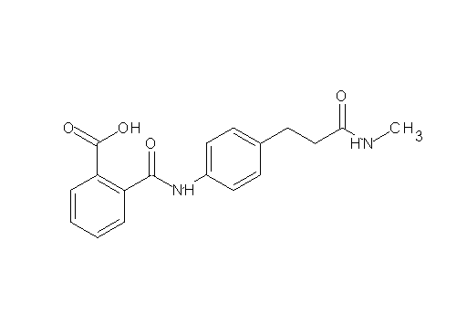 2-[({4-[3-(methylamino)-3-oxopropyl]phenyl}amino)carbonyl]benzoic acid