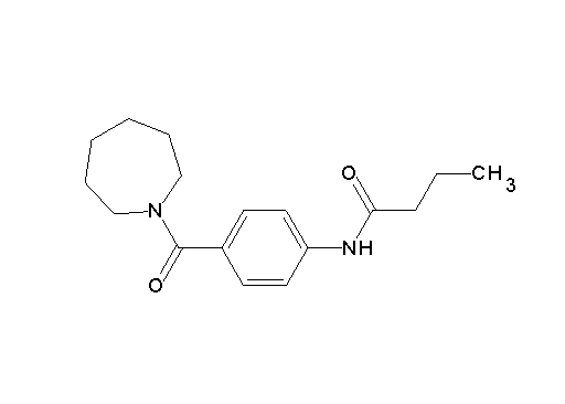 N-[4-(1-azepanylcarbonyl)phenyl]butanamide