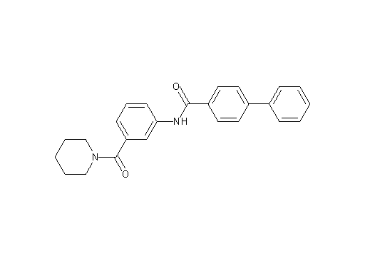 N-[3-(1-piperidinylcarbonyl)phenyl]-4-biphenylcarboxamide